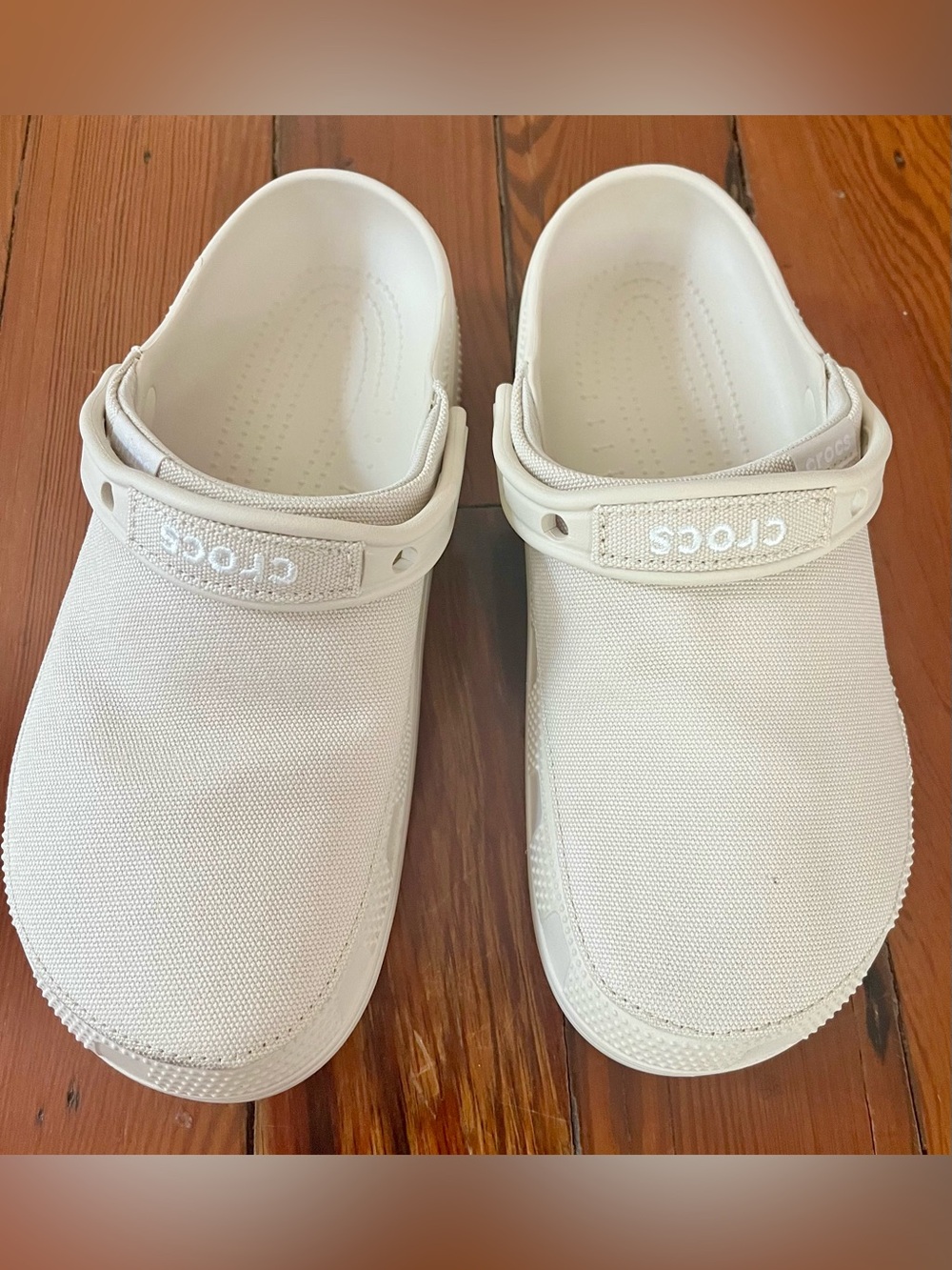 Crocs Classic Canvas Clogs Khaki Beige Women’s Size 10